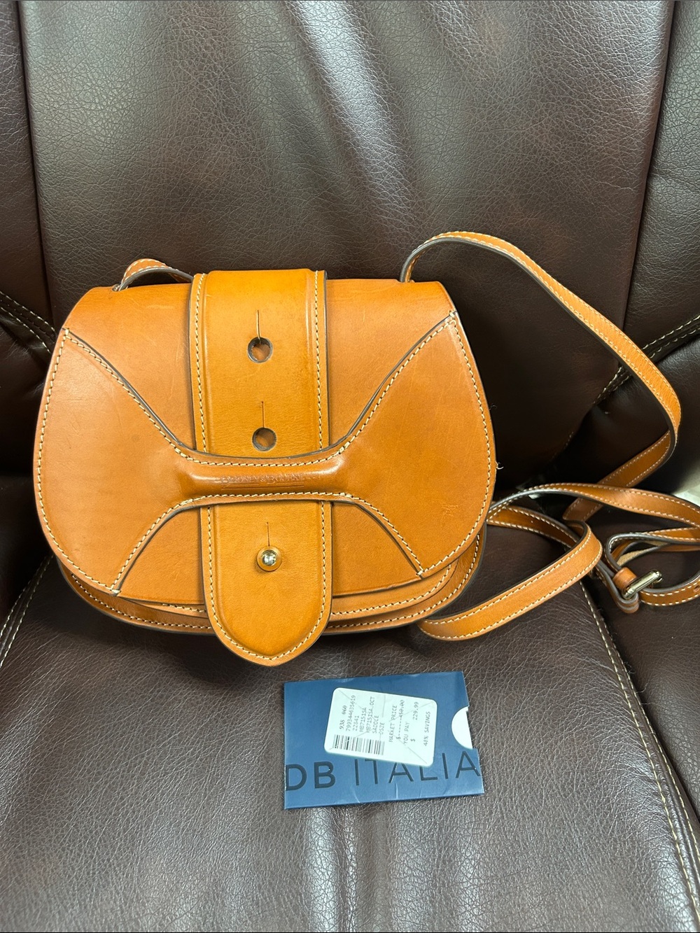 Dooney & Bourke Tan Leather Crossbody Bag